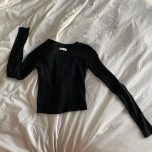 Cropped Ribbed Shirt